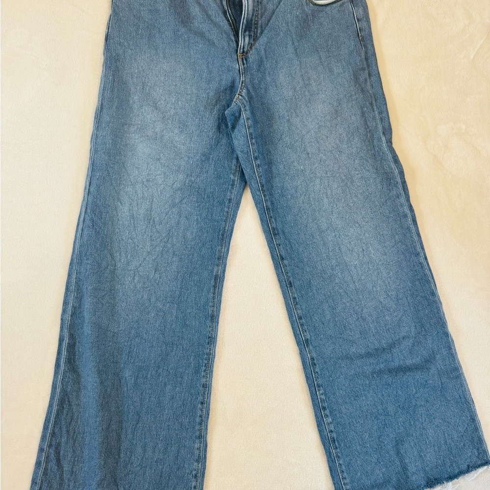 Blue Wide-Leg Jeans